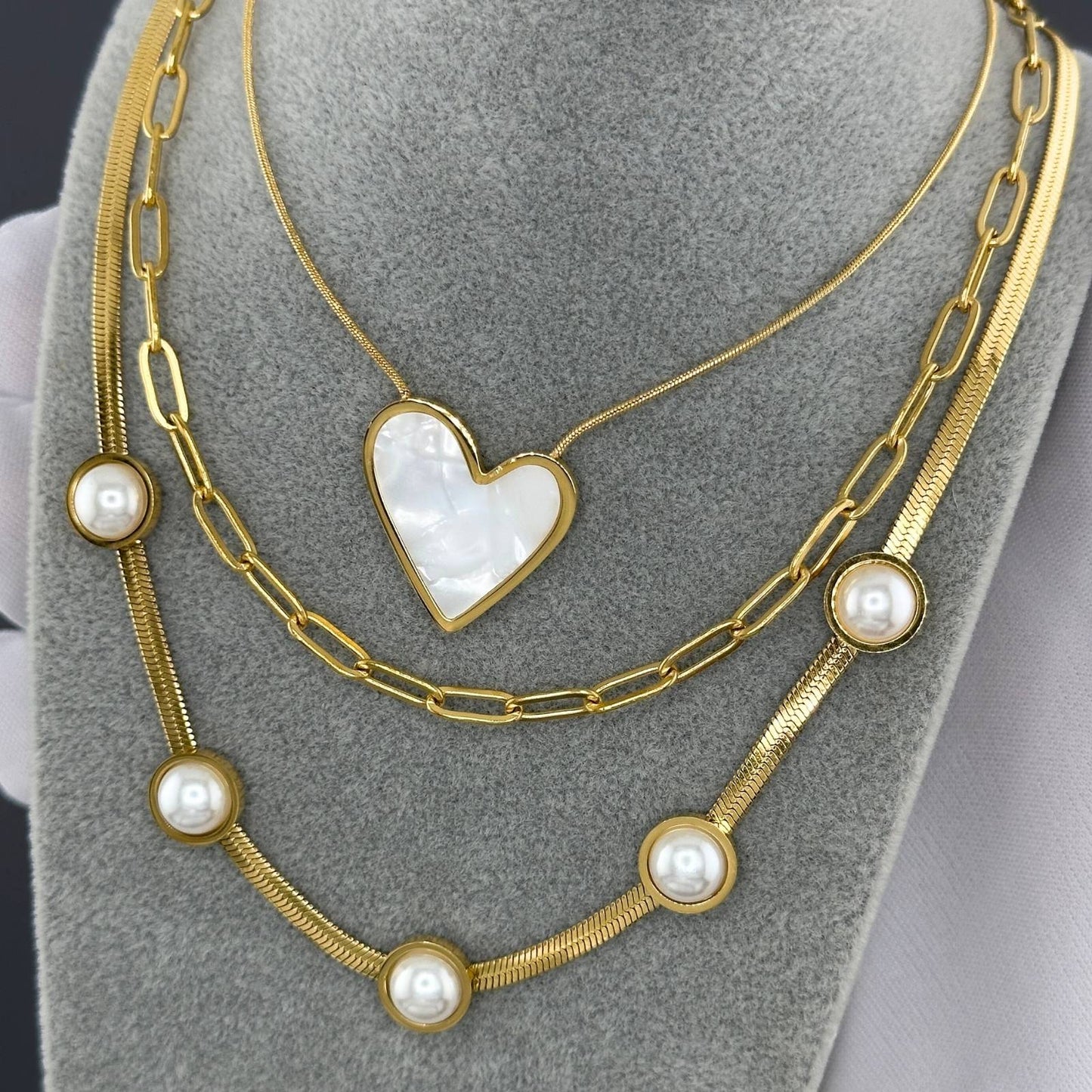 18K Gold Plated Stainless Steel Paperclip Necklace