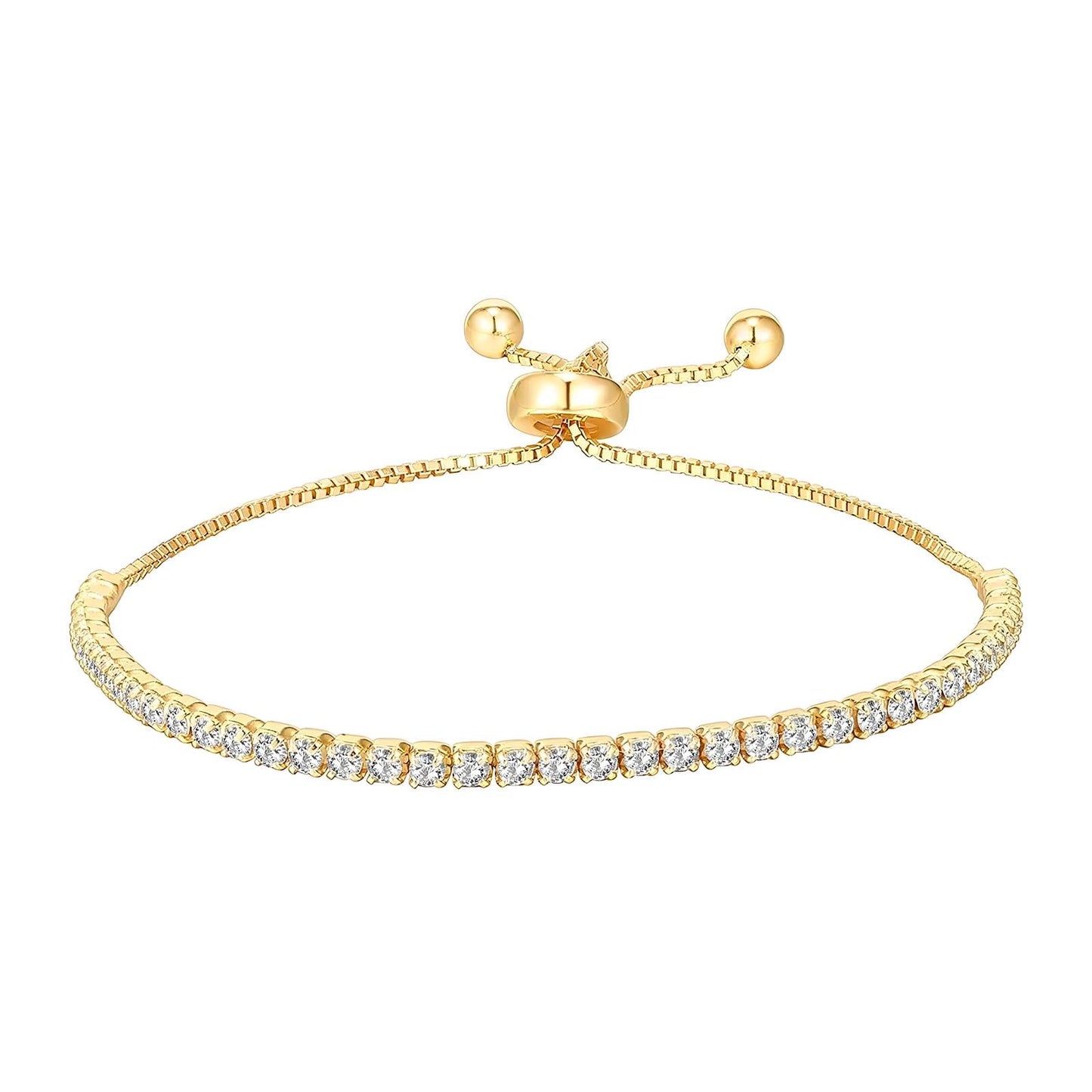 18K Gold Plated Stainless Steel Tennis Bracelet