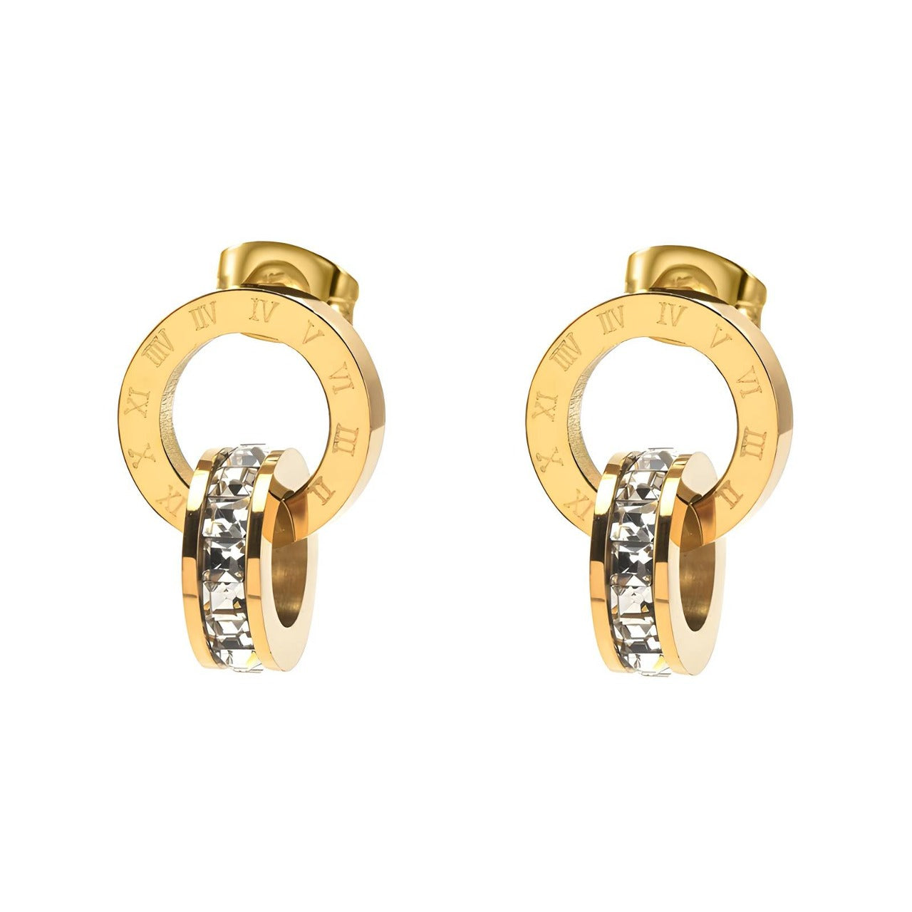 18K Gold Plated Stainless Steel Mini Loop Hoop Earrings