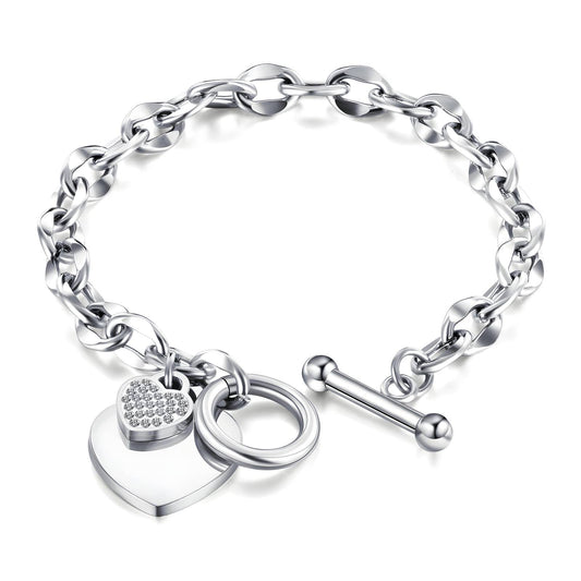 Stainless Steel Heart Bracelet