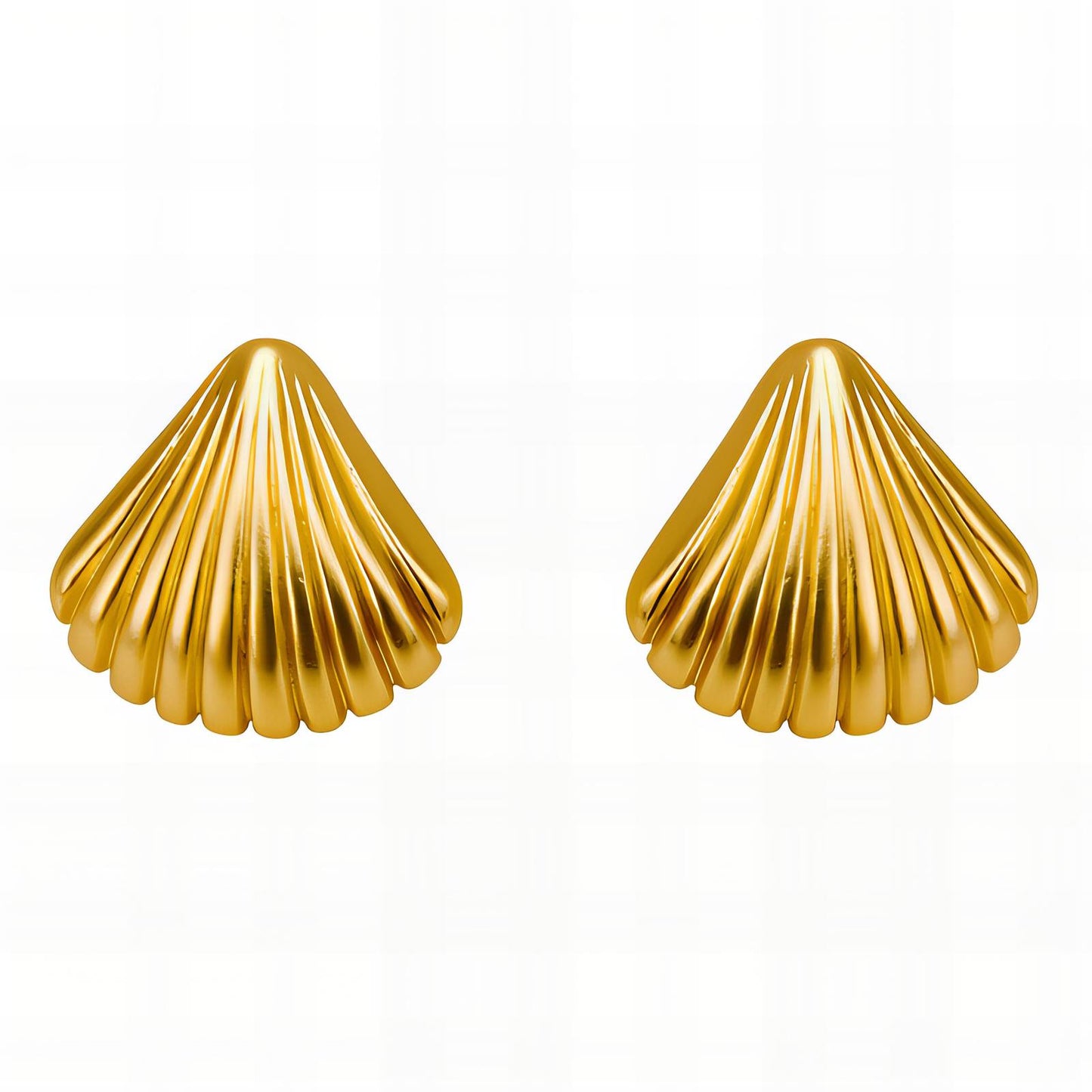 18K Gold Plated Stainless Steel Seashells Earrings