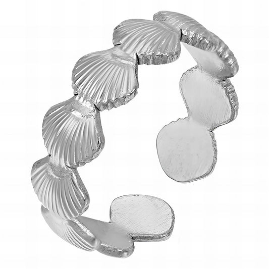 Stainless Steel Seashells Ring One Size Adjustable