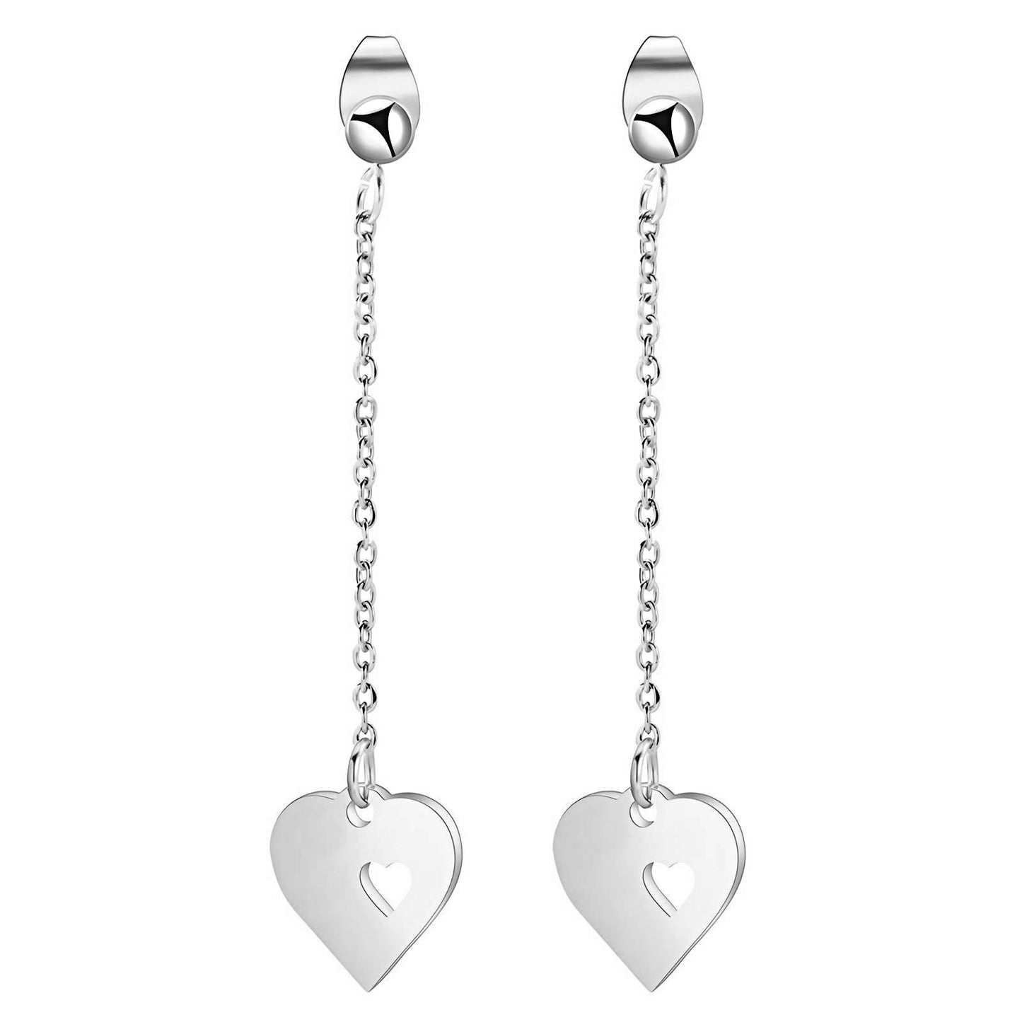 Stainless Steel Hearts Earrings