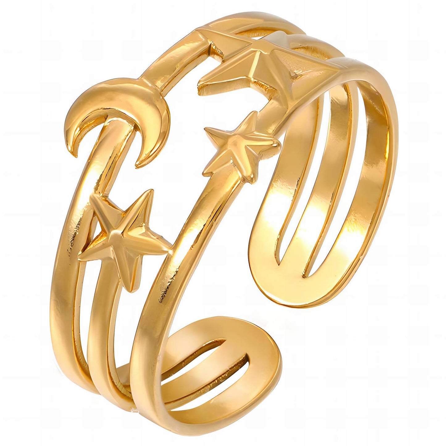 18K Gold Plated Stainless Steel Astrology Finger Ring