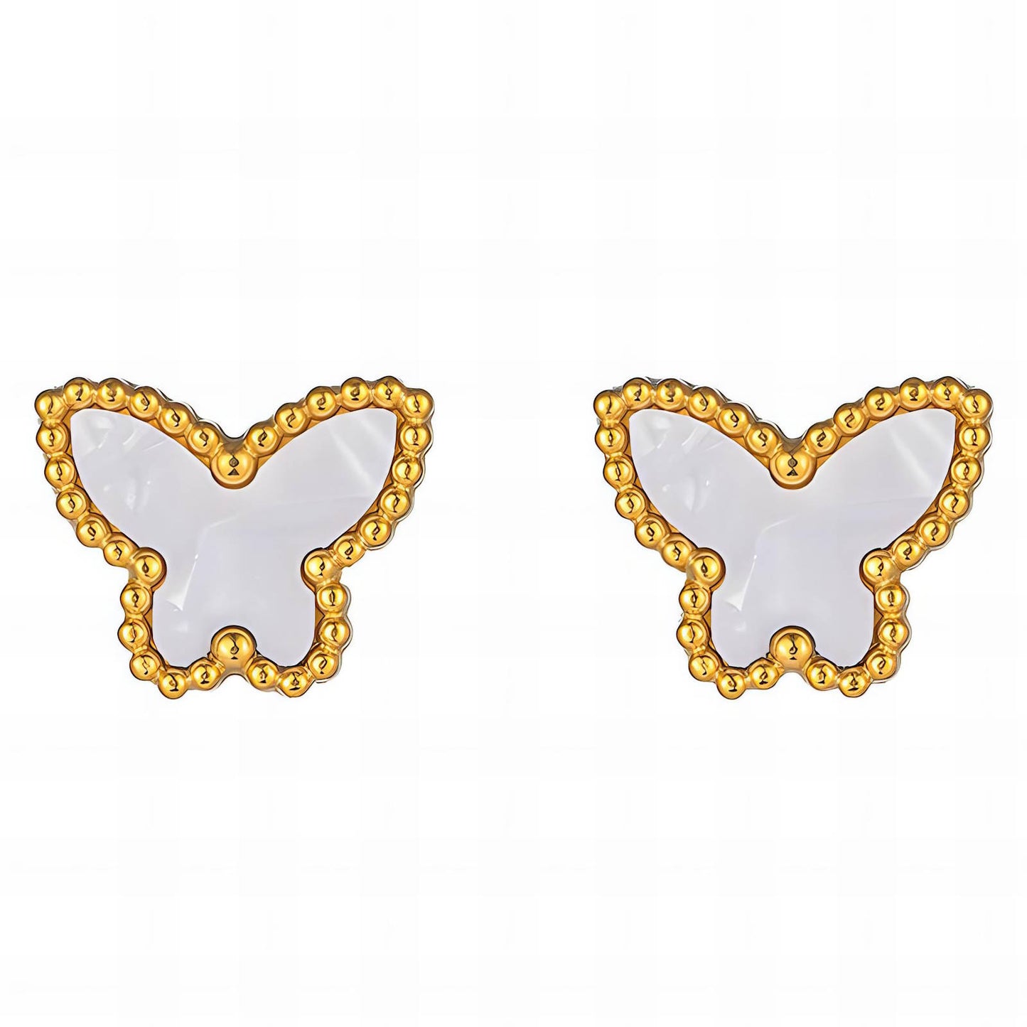 18K Gold Plated Stainless Steel Butterflies Earrings