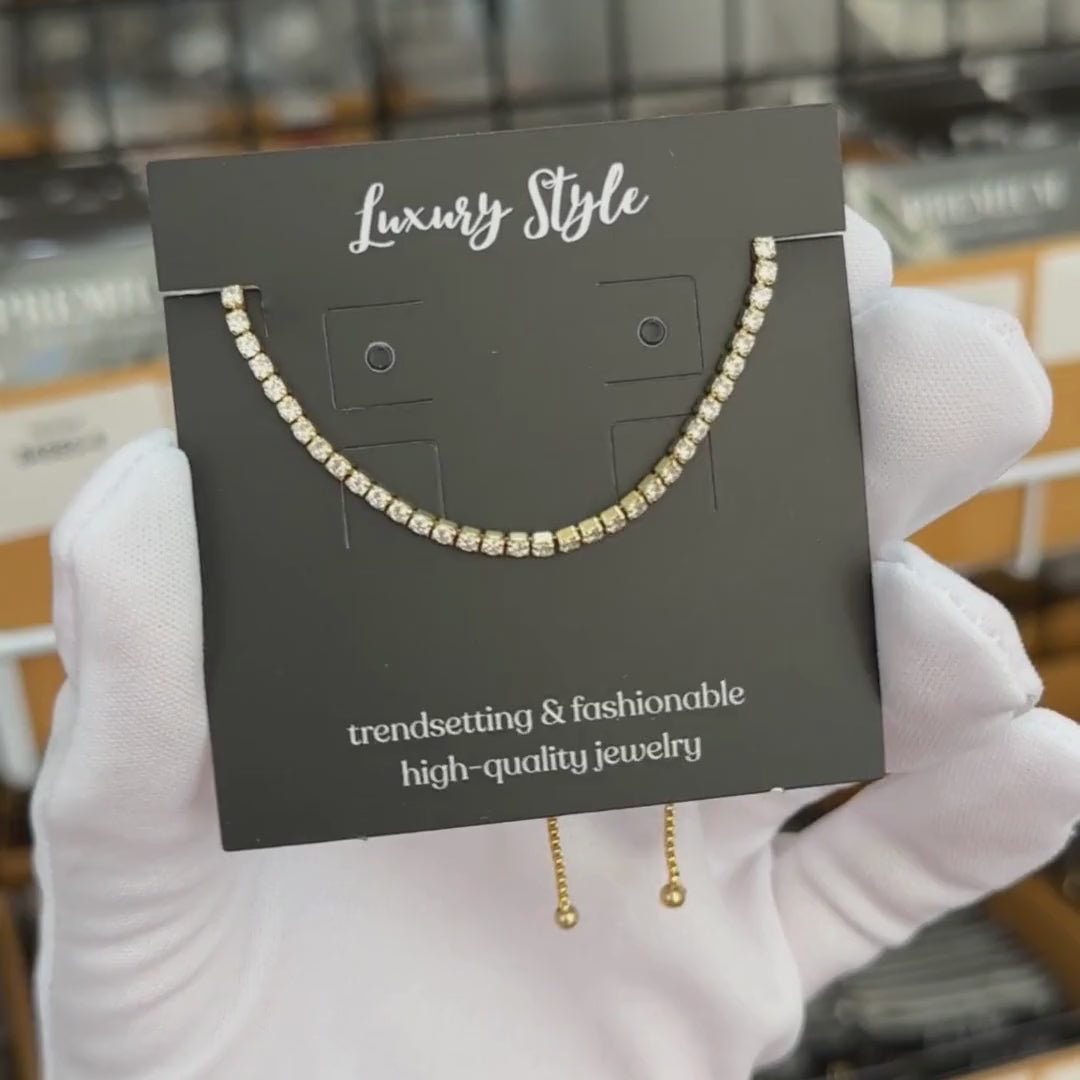 18K Gold Plated Stainless Steel Tennis Bracelet – Mavka Jewelry